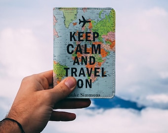 Personalized Passport Holder: RFID Faux Leather Travel Wallet