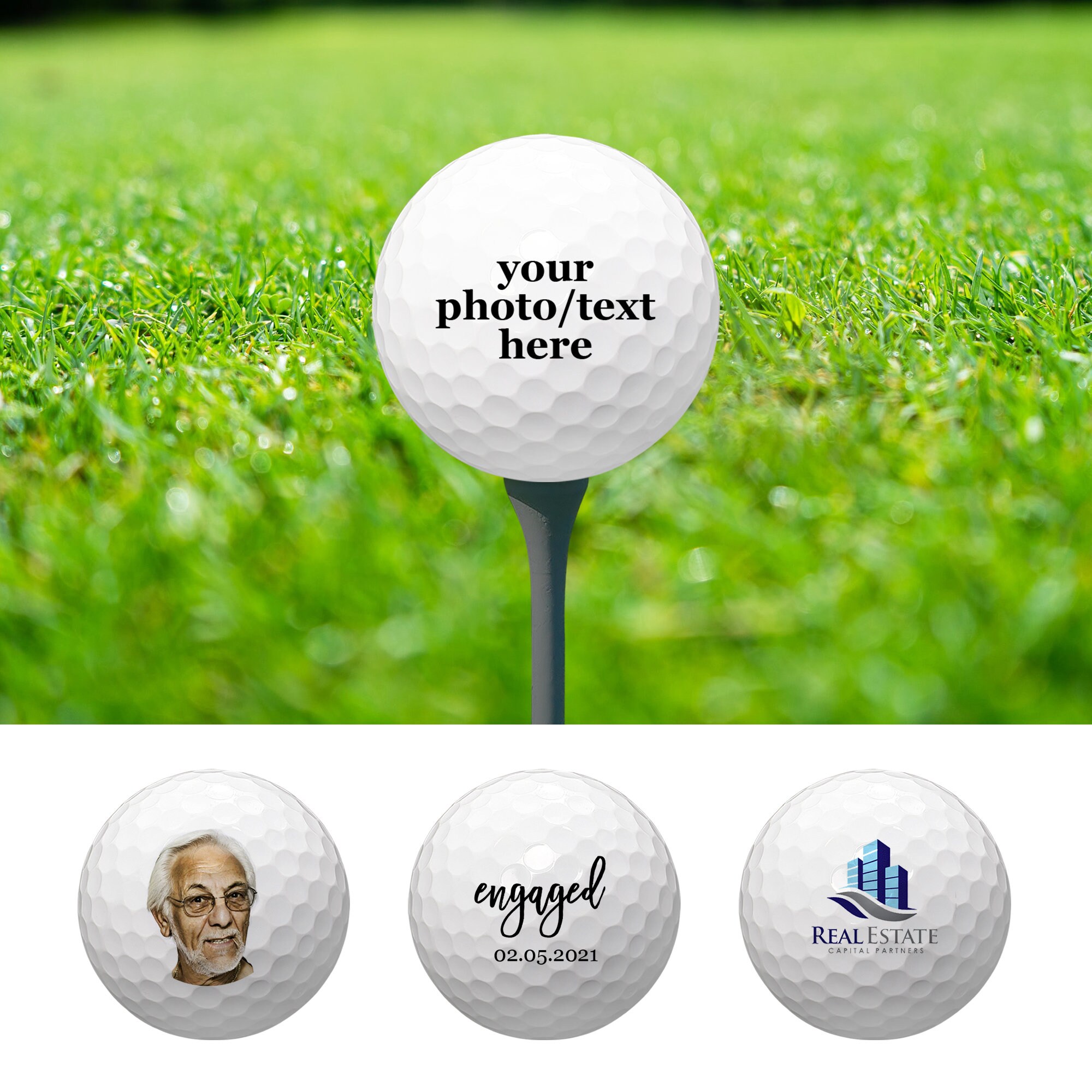 Funny Custom Golf Balls, Upload Your Image Text Logo, Personalized Gift