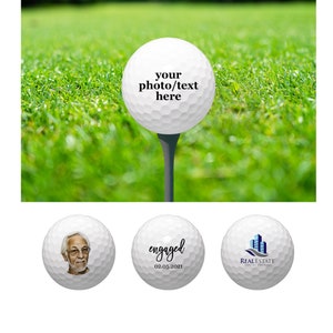 Customize Golf Balls, Upload Your Image Text Logo, Personalized Gift, Funny Fathers Day Gift, Add Logo, Custom Gift For Grandpa Retirement