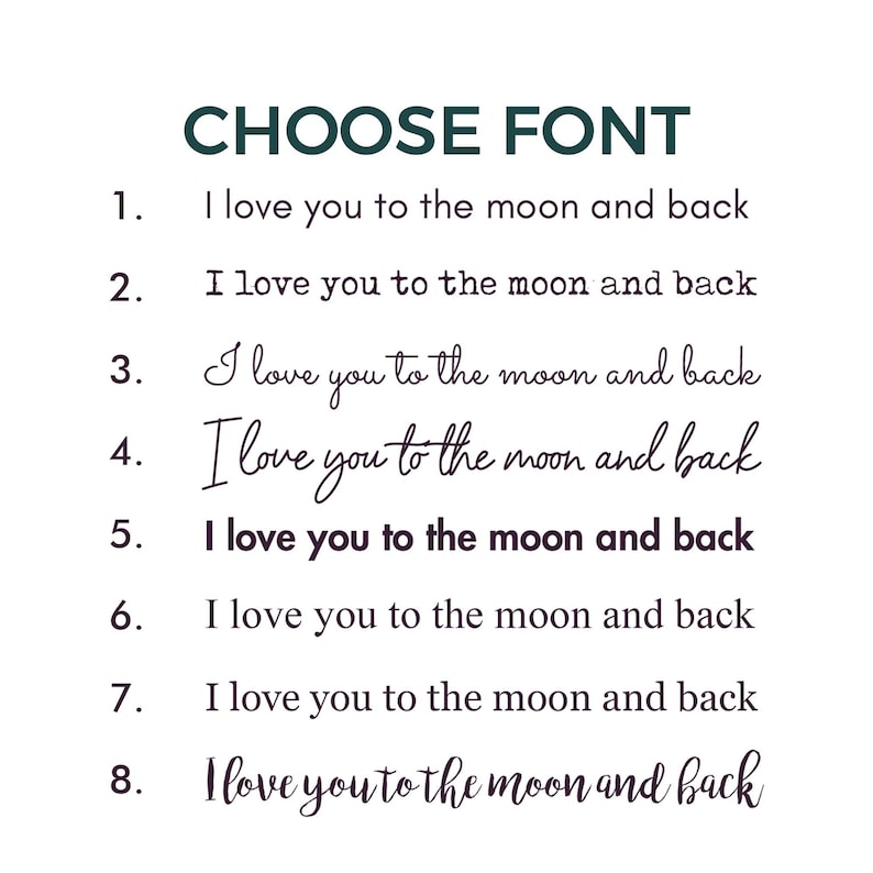 a handwritten poem with the words choose font