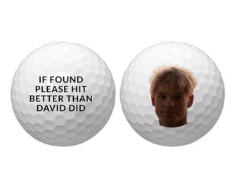 Personalized Golf Balls, Custom Golf Gift for Men, Funny Golf Gifts, Golf Ball with Face, Groomsmen Gift, Dad Gift, Birthday Golf Present
