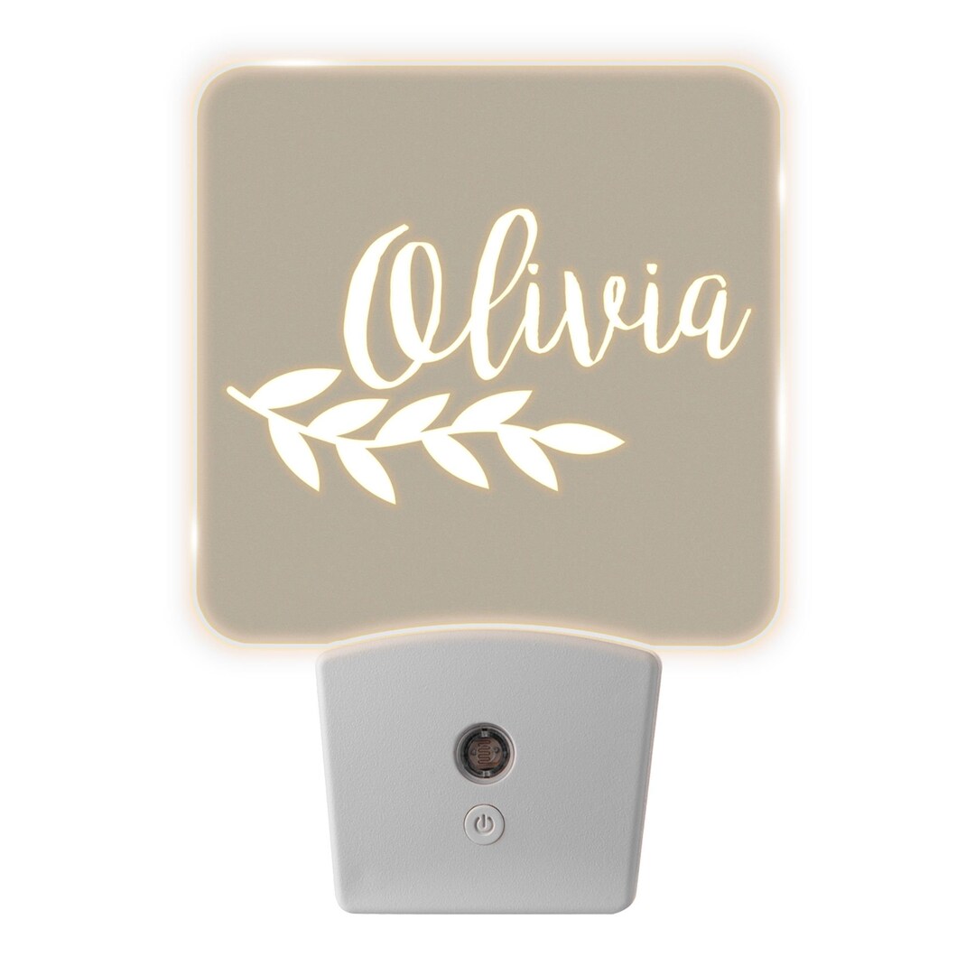 Custom Floral Name Plug in Night Light, Personalized Gifts Night Lights