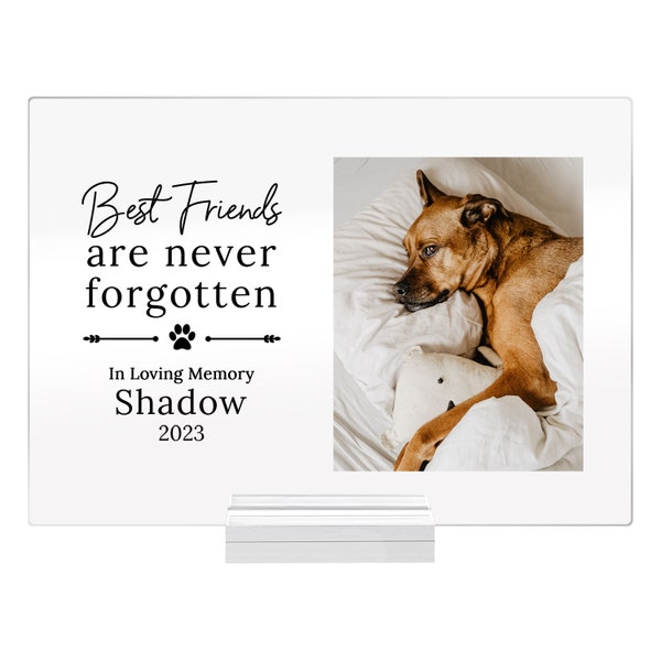 Personalized Pet Photo Acrylic Plaque, Dog Sympathy Gift, Memorial Gift for Loss of Dogs, Personalized Gifts for Pet Loss, Custom Photo Gits