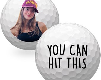 Personalized Golf Balls with Picture, Custom Golf Gift for Dad Husband or Grandpa, Funny Golf Balls, Unique Golfer Gift, Golf Gifts for Him