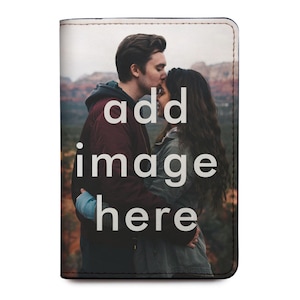 Custom Passport Cover, Personalized Passport Holder RFID Protection, Custom Travel Wallet, Faux Leather Cover, Travel Gift for Men & Women