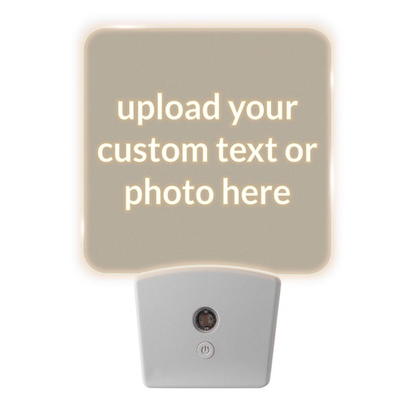 Custom Photo Plug In Night Light, Personalized LED Night Light, Acrylic Night Light for Kids Bedroom Decor, Christmas Gift for Childrens