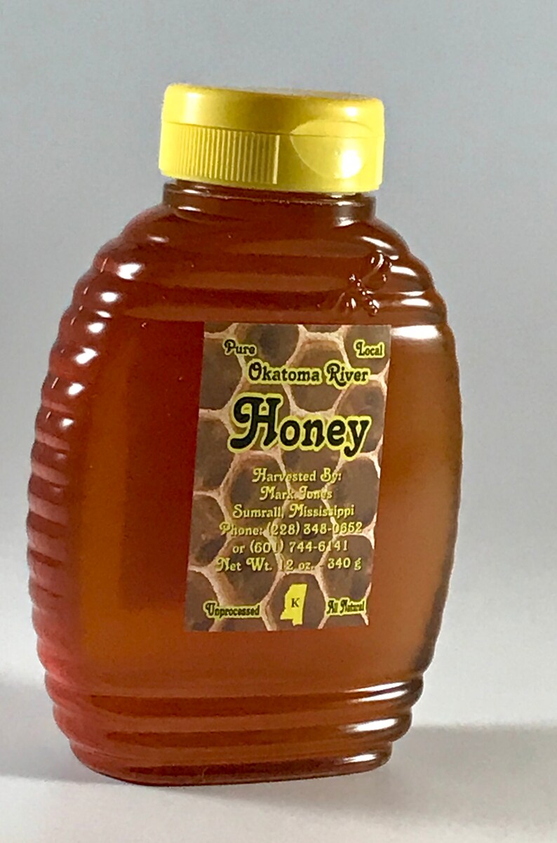 Raw Honey Pure Mississippi Wildflower Honey 12 oz. Squeeze Etsy