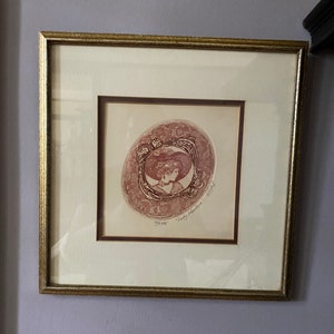 Limited edition etching “Lady Marlene” pencil signed and numbered by Mary Vickers