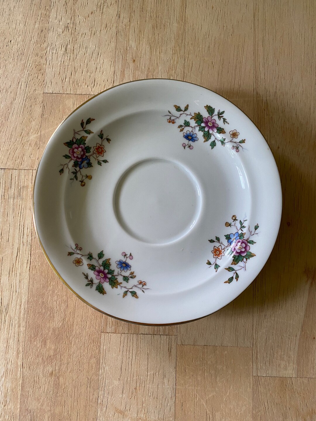 Pillivuyt Et Cie Porcelain Saucer Circa 1860. Hand Painted. Excellent