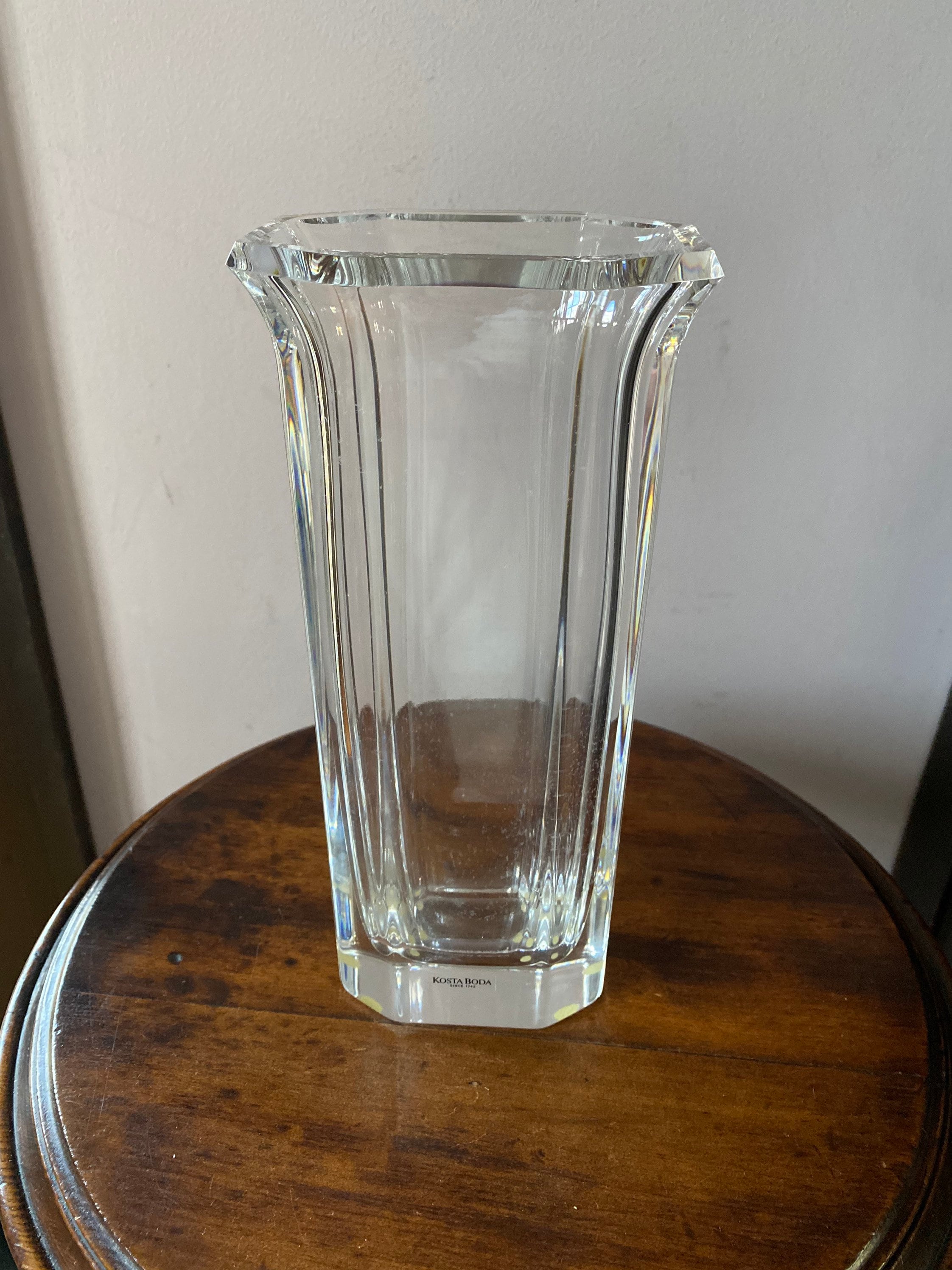 Kosta Boda Crystal Vase Signed by the Artist Eden Falk. Etsy Australia