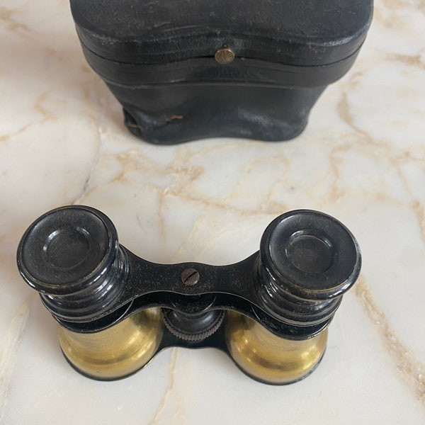 Antique French Opera Glasses Binoculars in Original Casemade in the 1880’s possibly by Lemaire Fabt, Paris.
