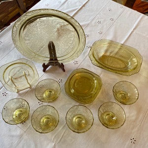 Federal Glass Co 1930s amber glassware. Pristine condition.