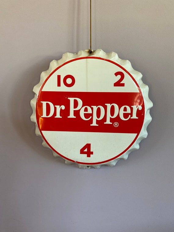 Dr Pepper Soda Bottle Cap Advertising Tin Sign 19 Limited Etsy