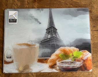 Breakfast in Paris acrylic placemats