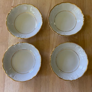 Vintage Walbrzych Glory Goldrand China Dessert/Obst/Soßen Schalen. 4er Set.