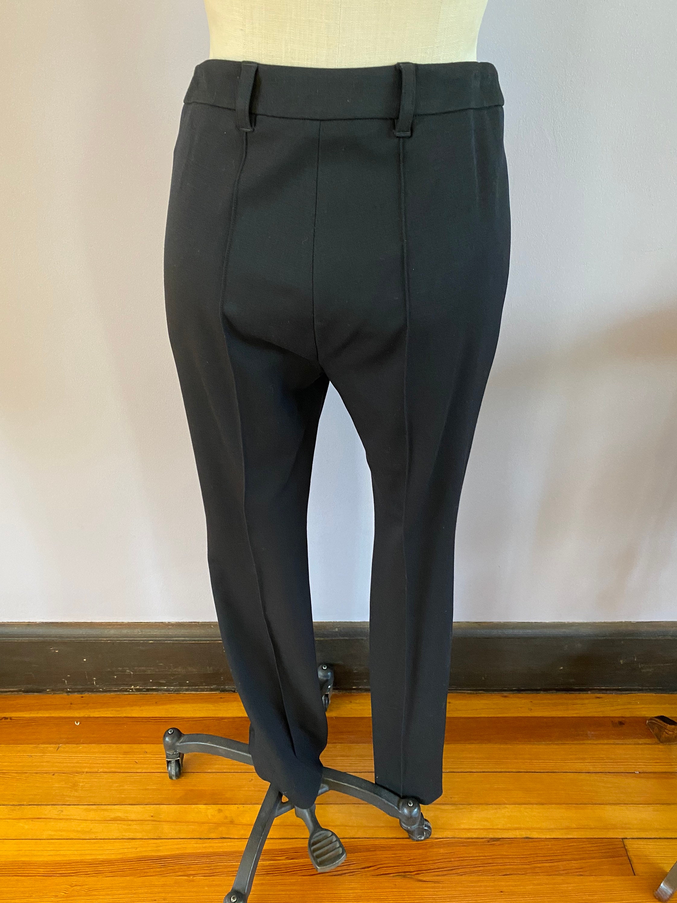 パンツ 2007s prada wool slacks black Vintage Prada Wool Pants With Front Seam. Gorgeous Prada Black