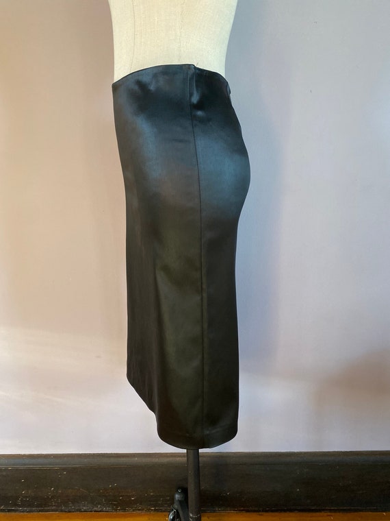 Jean Paul Gaultier Femme Satin Zipper Pencil Skirt