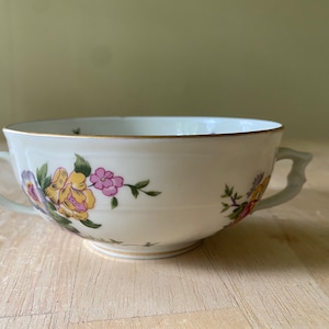 Bengali (Cream Regence) by Bernardaud Limoges, France. Circa 1975. Soup bowl with handles.