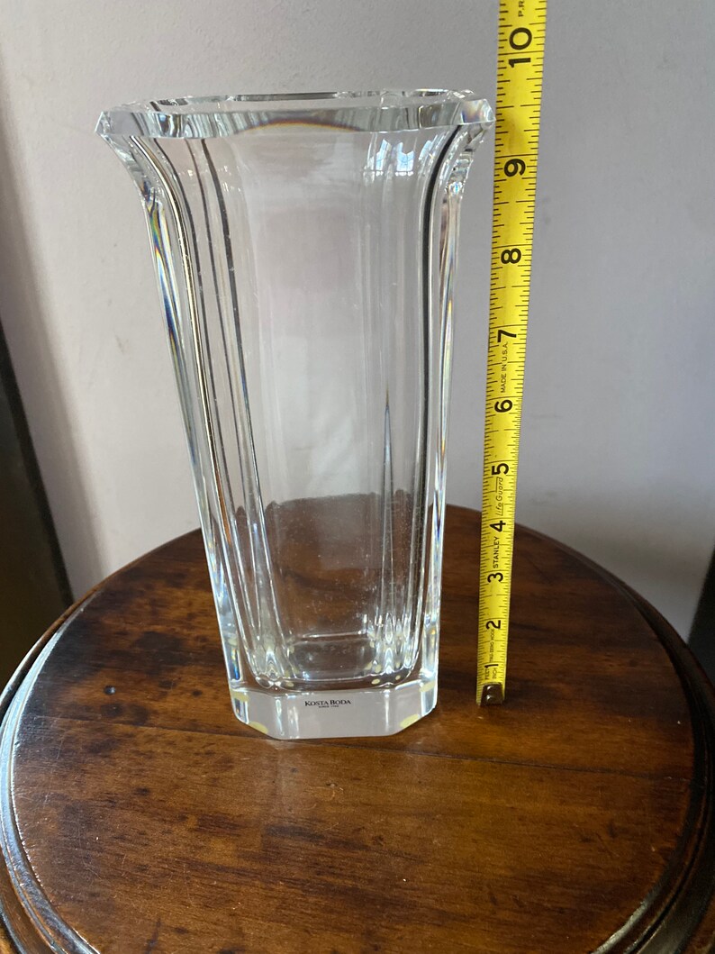 Kosta Boda Crystal Vase Signed by the Artist Eden Falk. Etsy Australia