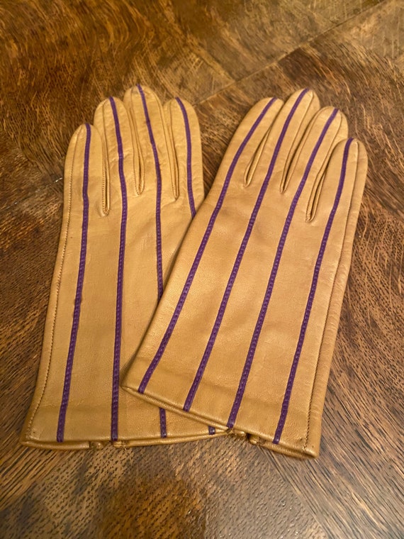 Vintage Abraham & Straus women's leather gloves s… - image 1