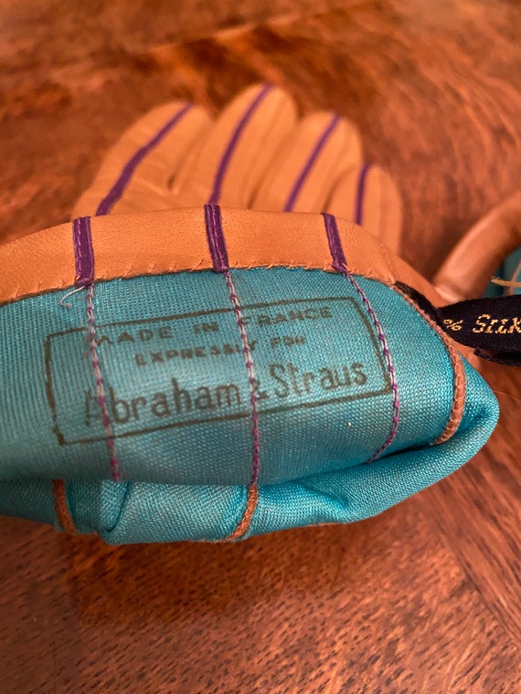 Vintage Abraham & Straus women's leather gloves s… - image 4