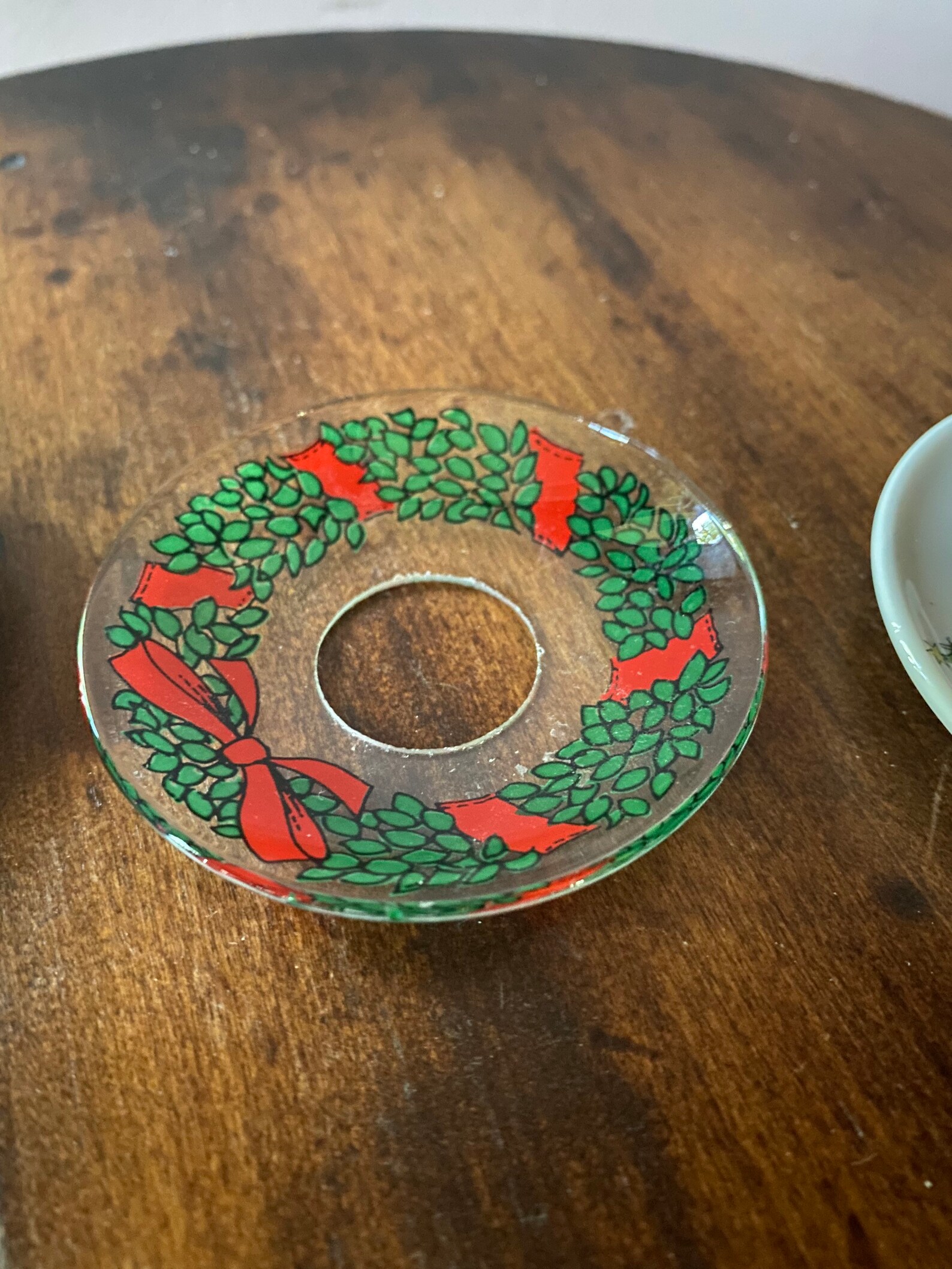 Vintage Candle Drip Catchers for Christmas. Two Porcelain and Etsy