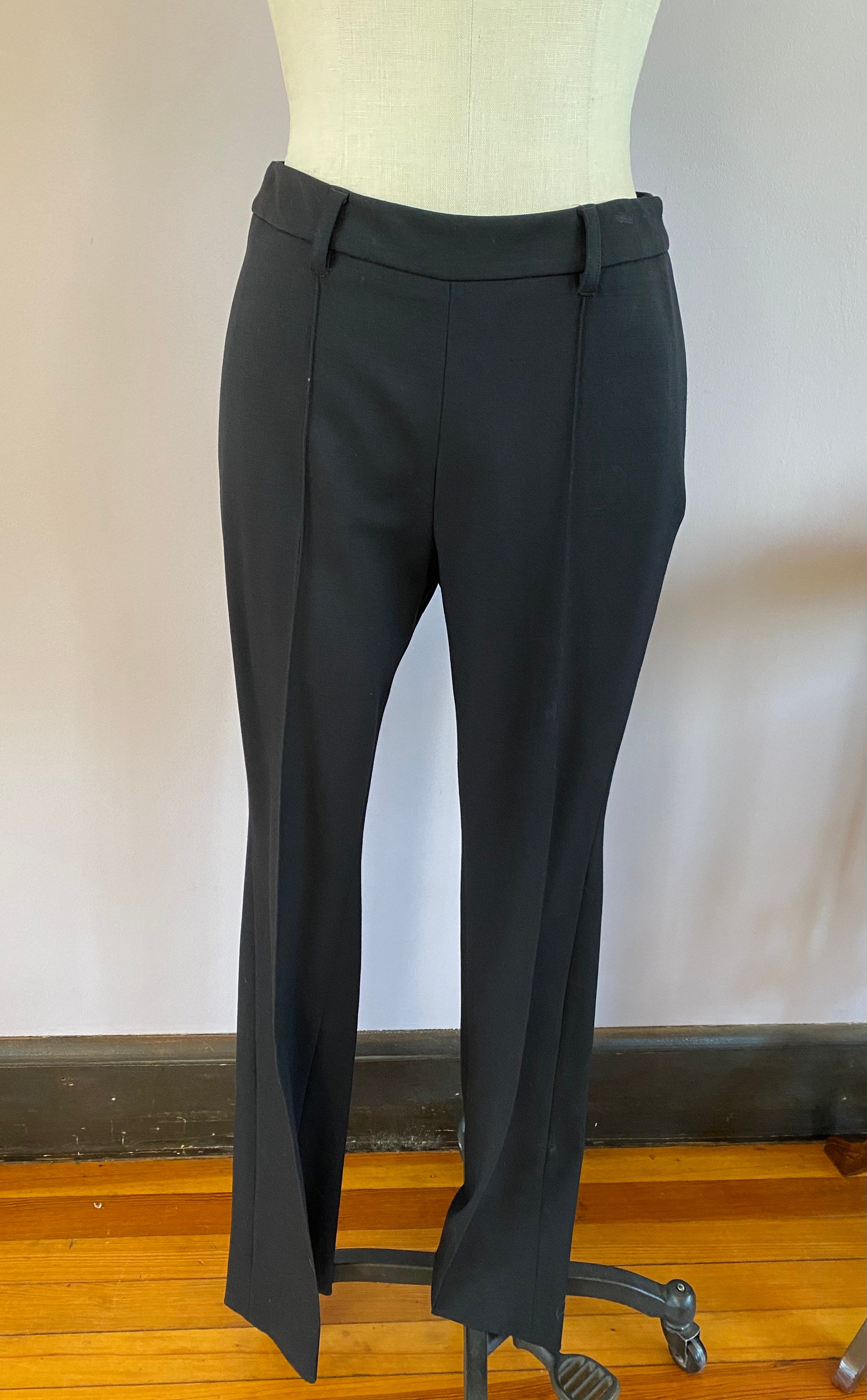 Vintage Prada Wool Pants With Front Seam. Gorgeous Prada Black Pants ...