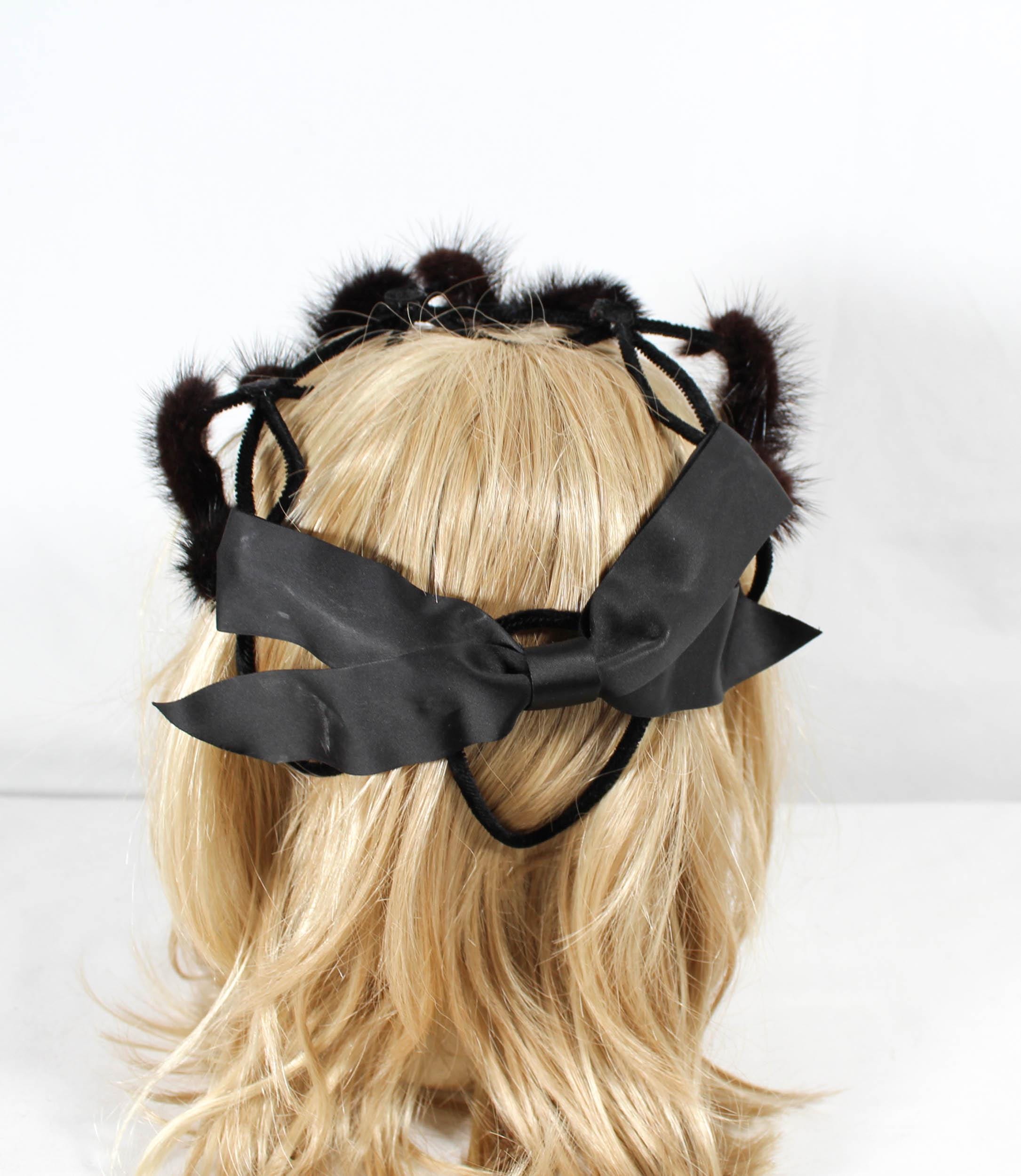 Vintage Avant Garde 1950s Wire & Fur Hat With Bow – Union  display picture 2