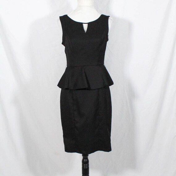 Vintage Y2K XOXO Black Peplum Pencil Dress | Keyhole Neckline | Size 7/8 |  Corporate Goth Vibes - Etsy Israel