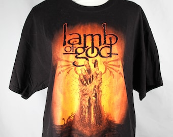Vintage 2000s Y2K Lamb of God Metal Band Tee - Unisex Größe XL - Exzellenter Zustand - 2005 Konzert Ära