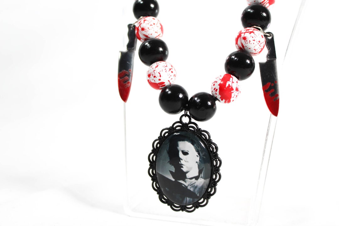 Necklace Halloween Movie Necklace Horror Movie Necklace Beaded Etsy