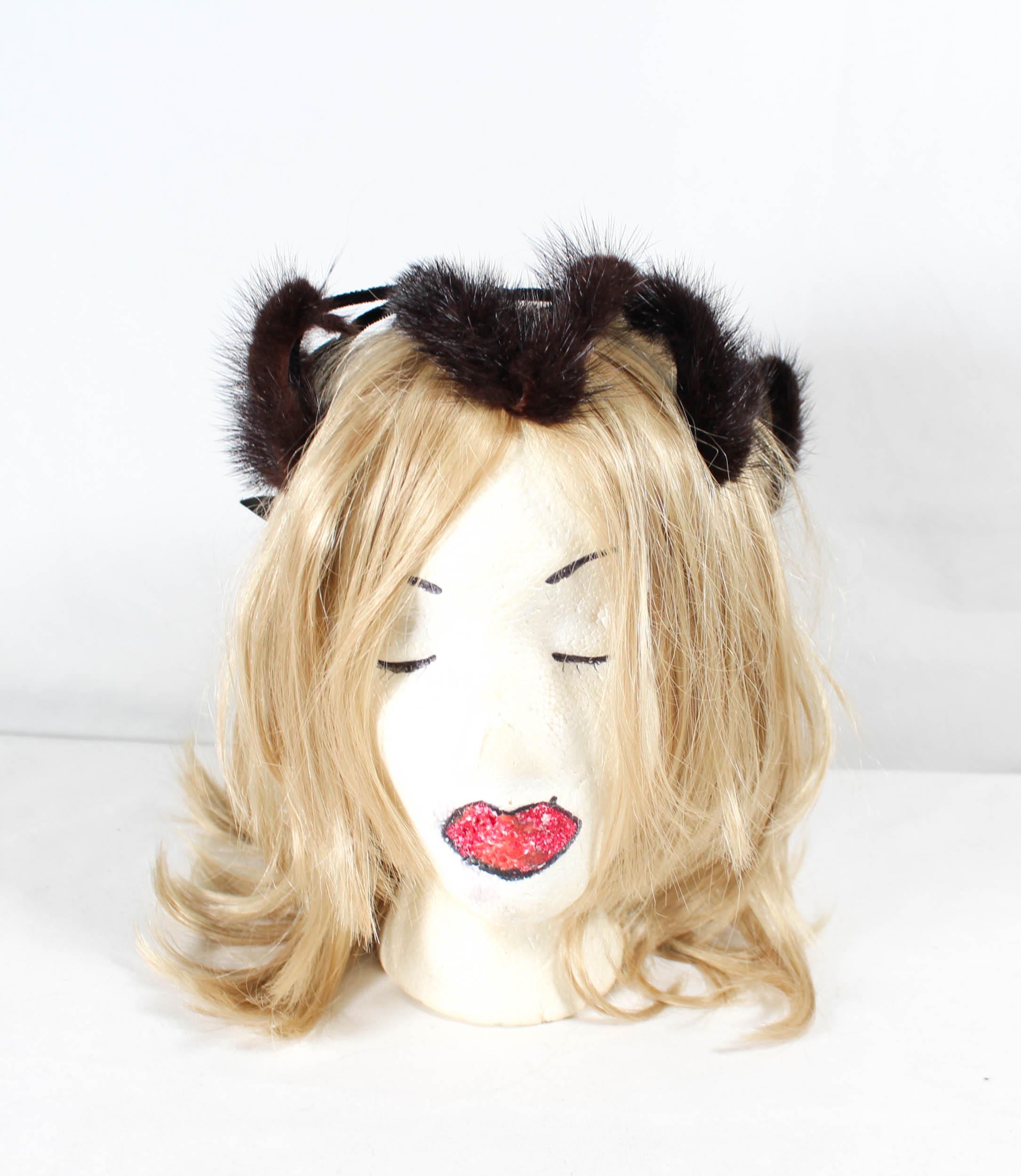 Vintage Avant Garde 1950s Wire & Fur Hat With Bow – Union 