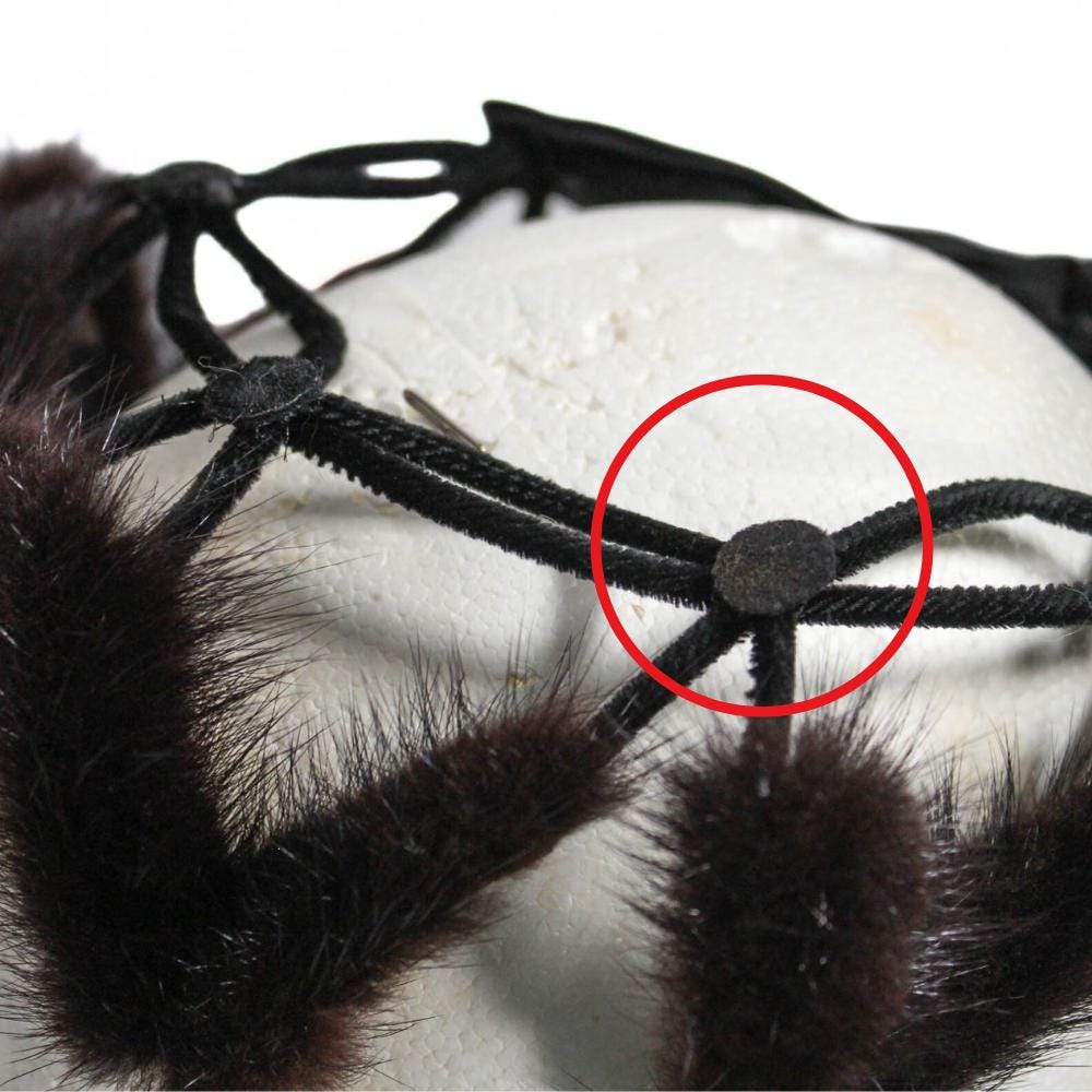 Vintage Avant Garde 1950s Wire & Fur Hat with Bow Union Made Spider Floral Style Vintage Avant Garde 1950s Wire & Fur Hat With Bow – Union  main image 3