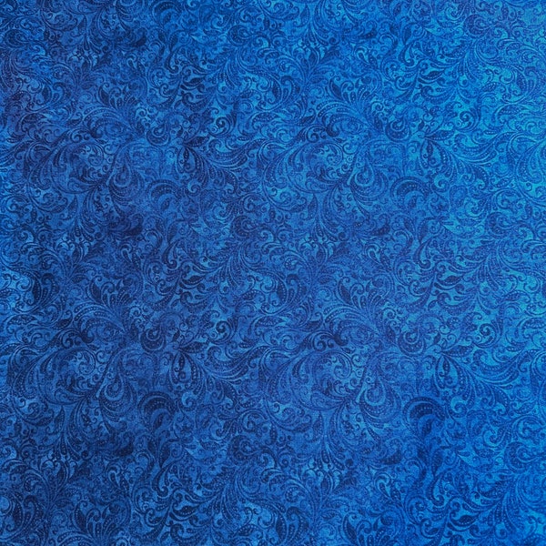 Sapphire Blue Belle Cotton Fabric by Timeless Treasures