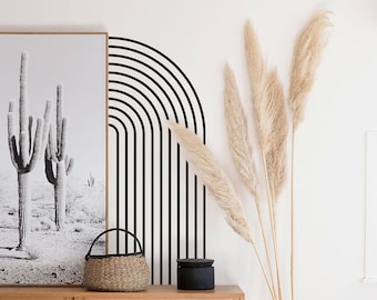 Half Arch Wall Decal - Abstract Wall Decor, Boho Interior Wall Art, Modern Farmhouse Decor, Removable Wall Stickers as3