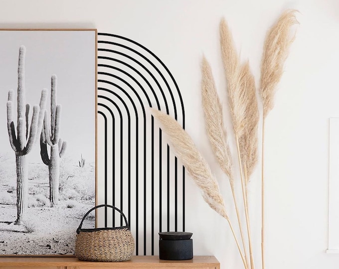 Half Arch Wall Decal - Abstract Wall Decor, Boho Interior Wall Art ...