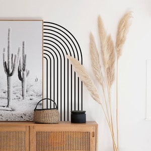 Half Arch Wall Decal - Abstract Wall Decor, Boho Interior Wall Art, Modern Farmhouse Decor, Removable Wall Stickers as3