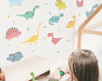 Dinosaur Wall Decals - Nursery Decor, Dinosaur Decor, Removable Wall Stickers, Kids Room Wall Art, Bedroom Decor, Gift for Kids ds1