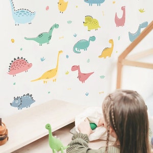 Dinosaur Wall Decals - Nursery Decor, Dinosaur Decor, Removable Wall Stickers, Kids Room Wall Art, Bedroom Decor, Gift for Kids ds1