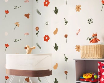 Flower Wall Decals - Flower Wall Stickers - Nursery Decor - Girls Room Wall Art