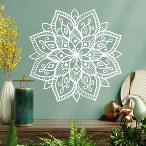 Mandala Wall Decal Headboard Master Bedroom Boho Bohemian Decor Vinyl Sticker Yoga Studio Namaste Ornament Mandala Decals Decor  mnd7