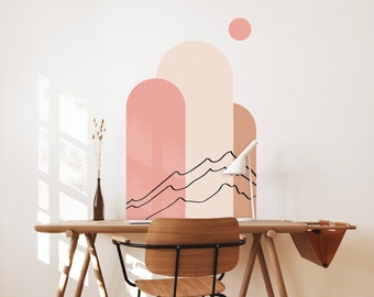 Modern Arch Wall Decal Removable Vinyl Arch Decal Abstract Arch Wall Sticker Geometric Arch Wall Art Floral Arch Wall Decoration ad2