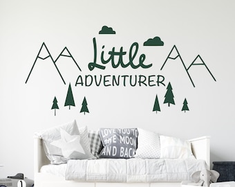Little Adventurer Home Wall Decal Sticker , Nordic Style Adventure Vinyl Wall Stickers For Kids Room Baby Room Nursery Wallpaper AA65