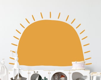 Calcomanía de pared de sol - Calcomanía de sol dibujada a mano, decoración bohemia ar14