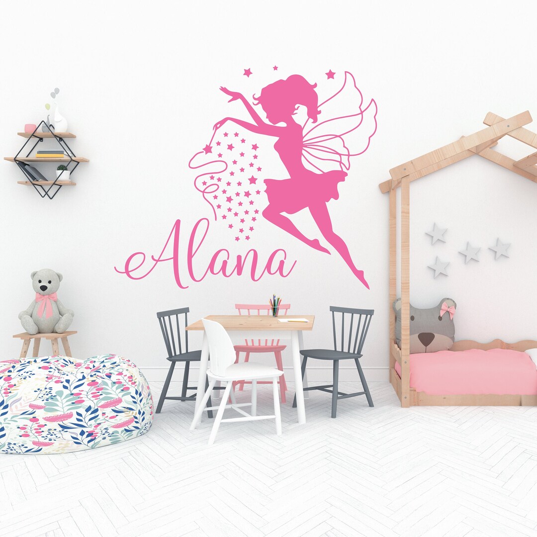 Fairy Wall Decal Little Princess Wall Sticker, Custom Name