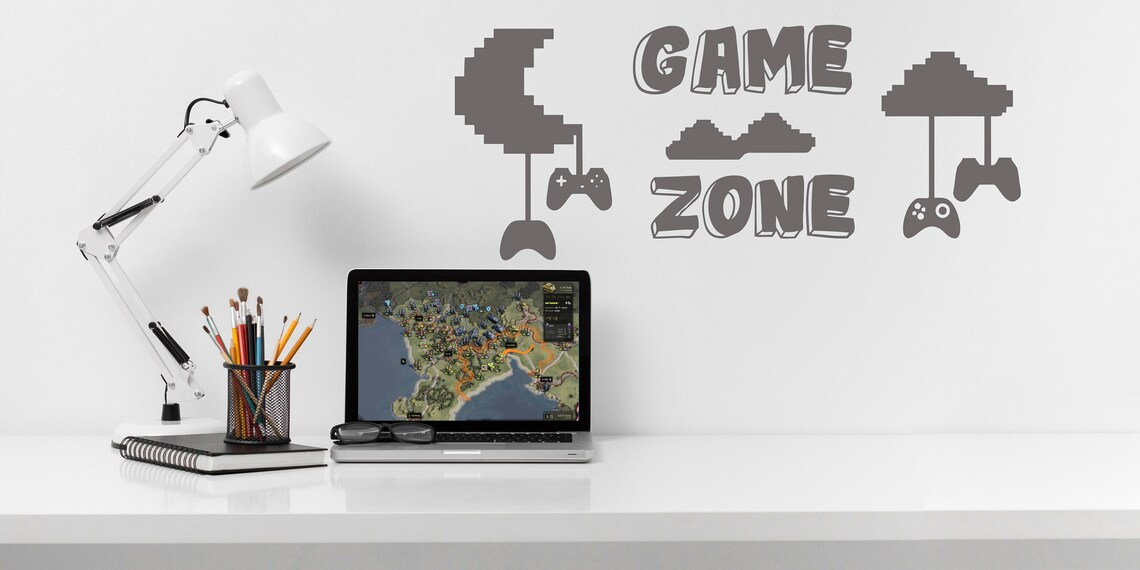Video Game Wall Decal Boy Teen Room. Game Zone Art Sticker - Etsy