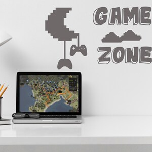 Video Game Wall Decal Boy Teen Room. Game Zone Art Sticker Bedroom ...