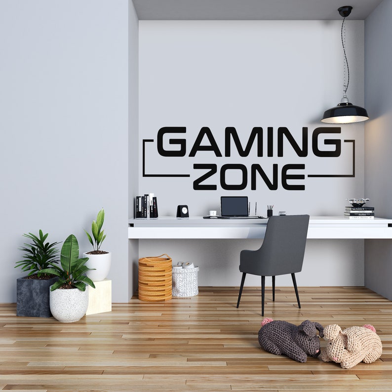 Gaming Zone Gaming Decals Gamer Wall Sticker Gamer Wall | Etsy