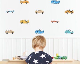 24 Car and Truck Wall Decals - Removable Wall Stickers, Boys Nursery Decor, Kids Room Wall Art, Playroom Wall Decor cs2
