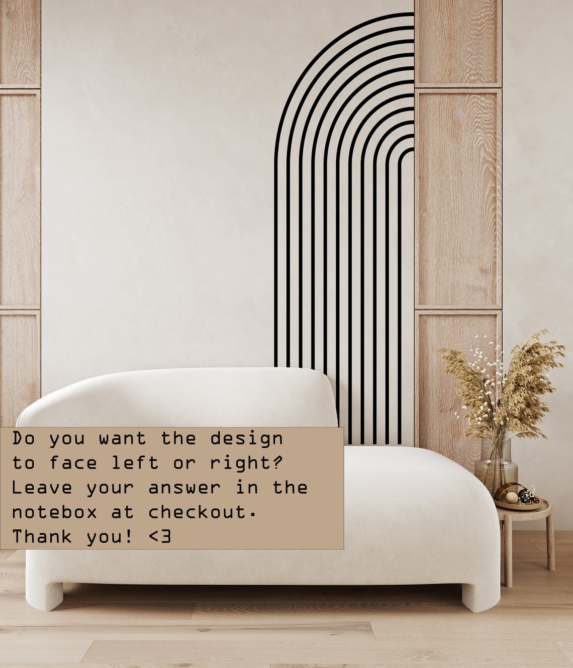 Half Arch Wall Decal Abstract Wall Decor Boho Interior Wall - Etsy